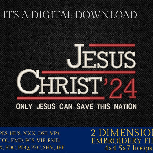 Machine Embroidery files, Jesus Christ 2024, PES, xxx, DST,  hus & more
