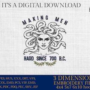 Machineborduurbestanden, making men hard sinds 700 v.Chr., Politiek, Empowerment Feminist, Social Justice, Human Rights, PES, dst, hus & more