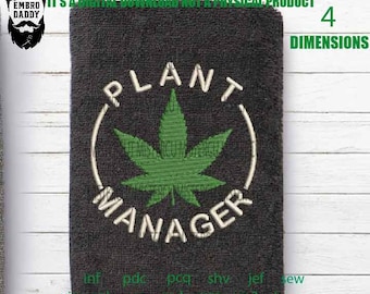 Maschinenstickerei, Plant Manger lustige Stickdateien, Geschenkidee PES, Hus & mehr