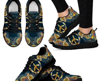 OneFish Bohemian Style Mandala Ornament Casual Slip-on Skate Shoe Sneakers for Women OneFish Bohemian Style Mandala Ornament Casual Slip-on Skate Shoe Sneakers for Women