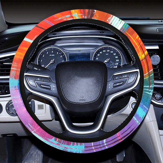 Colorful Art Painting Steering Wheel Cover Car Accessories Etsy