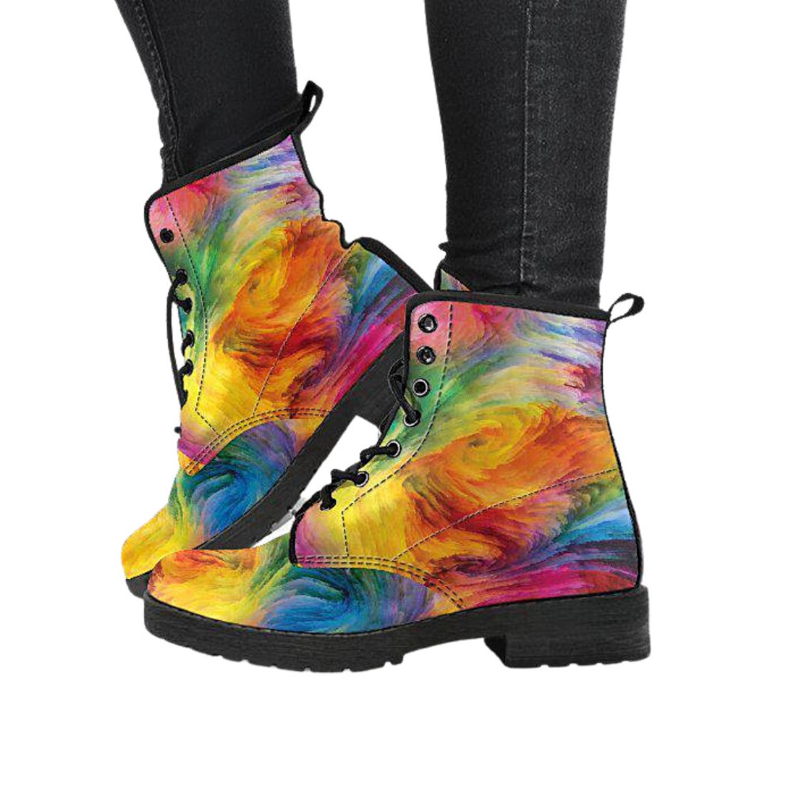 Colorful Handcrafted Boots Womens Leather Boots Rain Etsy