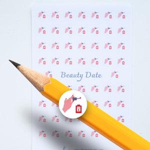 Sticker: Maniküre, Nagelpflege, Handpflege - Aufkleber - für Kalender, Planer, Erinnerung, Termin