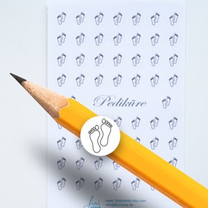 Sticker: Pediküre, Fußpflege, Podologie, Füße - Aufkleber - für Kalender, Planer, Erinnerung, Termin