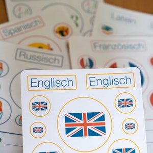 Sticker: Schule, Schulheft, Schulfach, Aufkleber - Sprachen