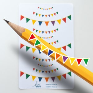 Sticker Wimpelkette bunt