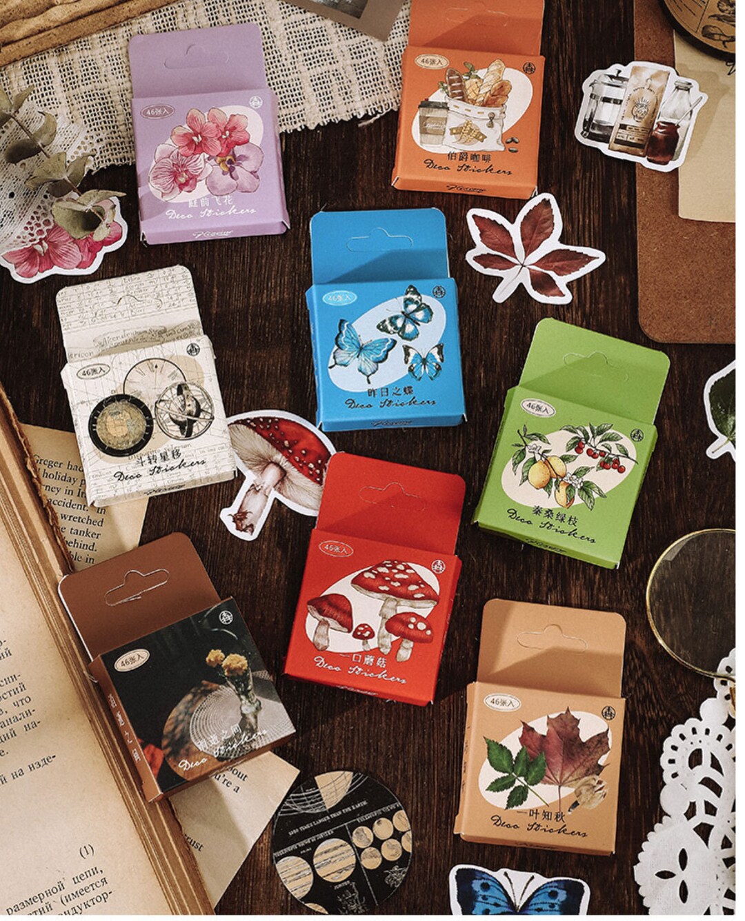 Half Old Time Series Sticker Journal Stickercollage Etsy