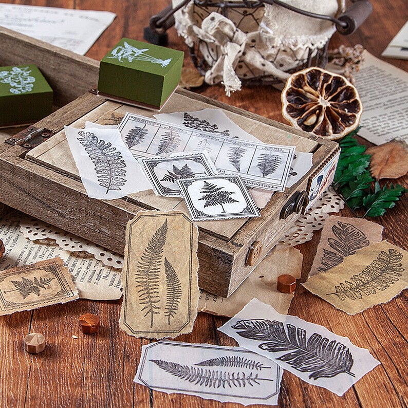 Fern Poetry Woodend Rubber Stamp Journals Stamp Planner Stamp Etsy