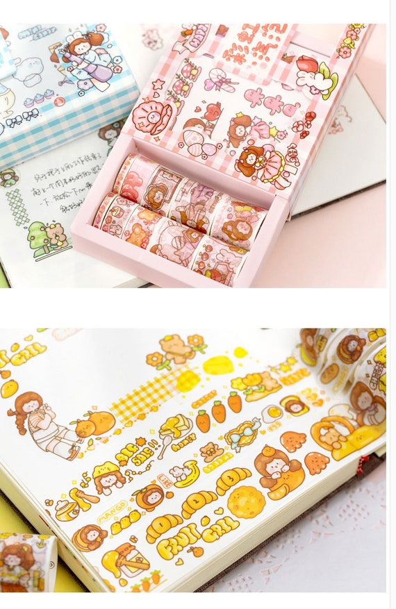 100 Rolls Pocket Tape Japanese Stationery Supplies DIY Paper Tapes Washi  Journal Sticker Stickers Stationary Student 