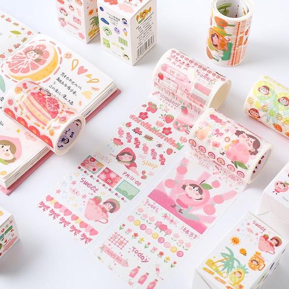 Cartoon Girl Washi Tapes,kawaii Washi Tape,washi Sticker,washi Tape for  Journaling,scrapbooking Tapescute Stationery Washi Tape-ch-tp-047 