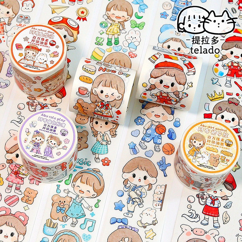  CORHAD 1Pc Calendar Stickers for Kids Japanese washi Tape  Scrapbook washi Tape Botanical Decor washi Tape Wide Wrapping Paper Tape Journal  Tape Kid Stickers Japanese Paper Child The Album : Arts