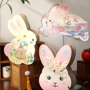 Festival Wooden Lanterns Jade Rabbitchinese Fairy Tale - Etsy