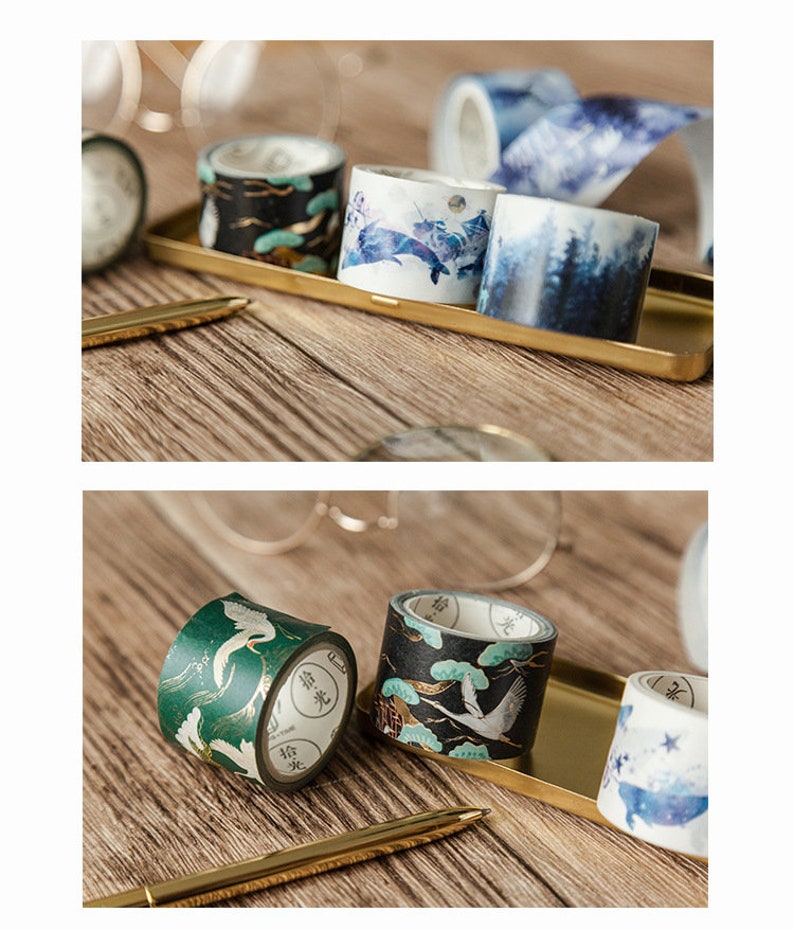 Imperial style washi tape landscape washi tape ocean washi tape starry sky washi tape flower washi tape blossom washi tape-CH-TP-012