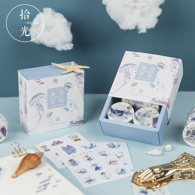 Imperial style washi tape landscape washi tape ocean washi tape starry sky washi tape flower washi tape blossom washi tape-CH-TP-012