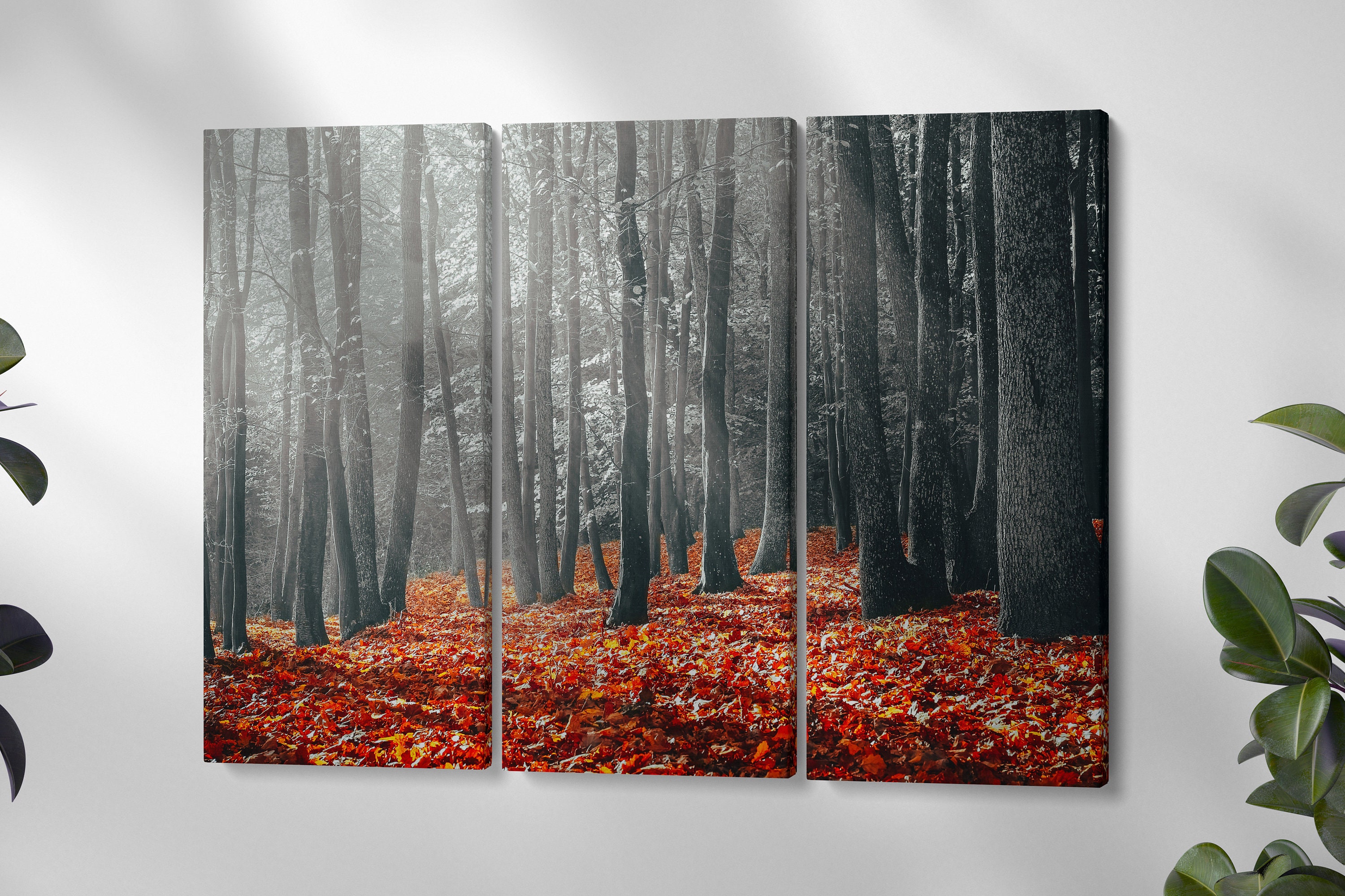 Autumn Landscape Wall Art Fall Home Decor Large Canvas | Etsy