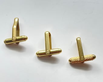 Raw Brass Cufflinks Back