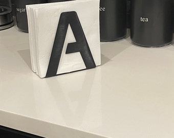 Handmade A Initial napkin holder/personalized napkin holder/modern napkin holder/luxury napkin holder/A napkin holder/handmade napkin holder