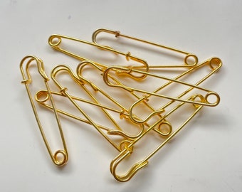 3-Inch Gold Color Metal Safety Pin | Metal Pin for Crafts | Decorative Safety Pin | DIY Safety Pin