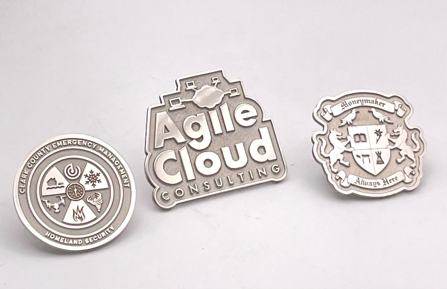 Embossed Pin Light Magnetic Lapel Pin, Custom Lapel Pin, Corporate Logo Pin ...