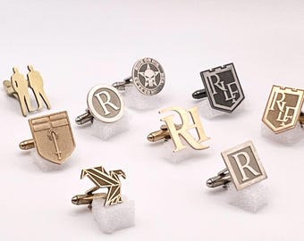 Custom Logo Cufflinks, Corporate Logo Cufflinks, Groomsmen Cufflinks, High Quality Cufflinks, Initial Cufflinks, Custom fashion Jewelry