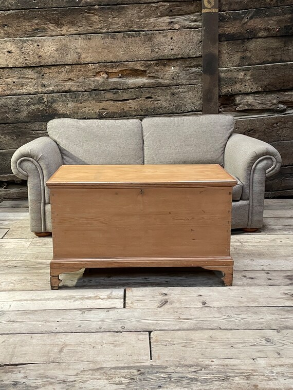 Really Nice Large Georgian Pine Blanket Box Bedding Storage Shoes Toy Chest C1870 Fine Quality Etsy