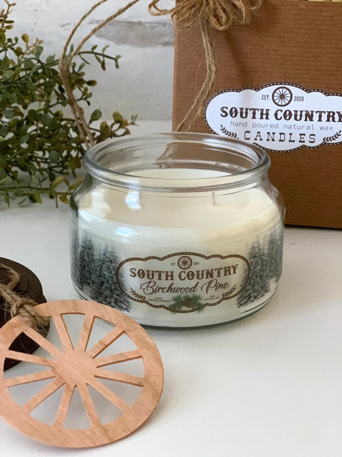 Birchwood Pine Double Wicked Candle Jar l Hand poured l Etsy