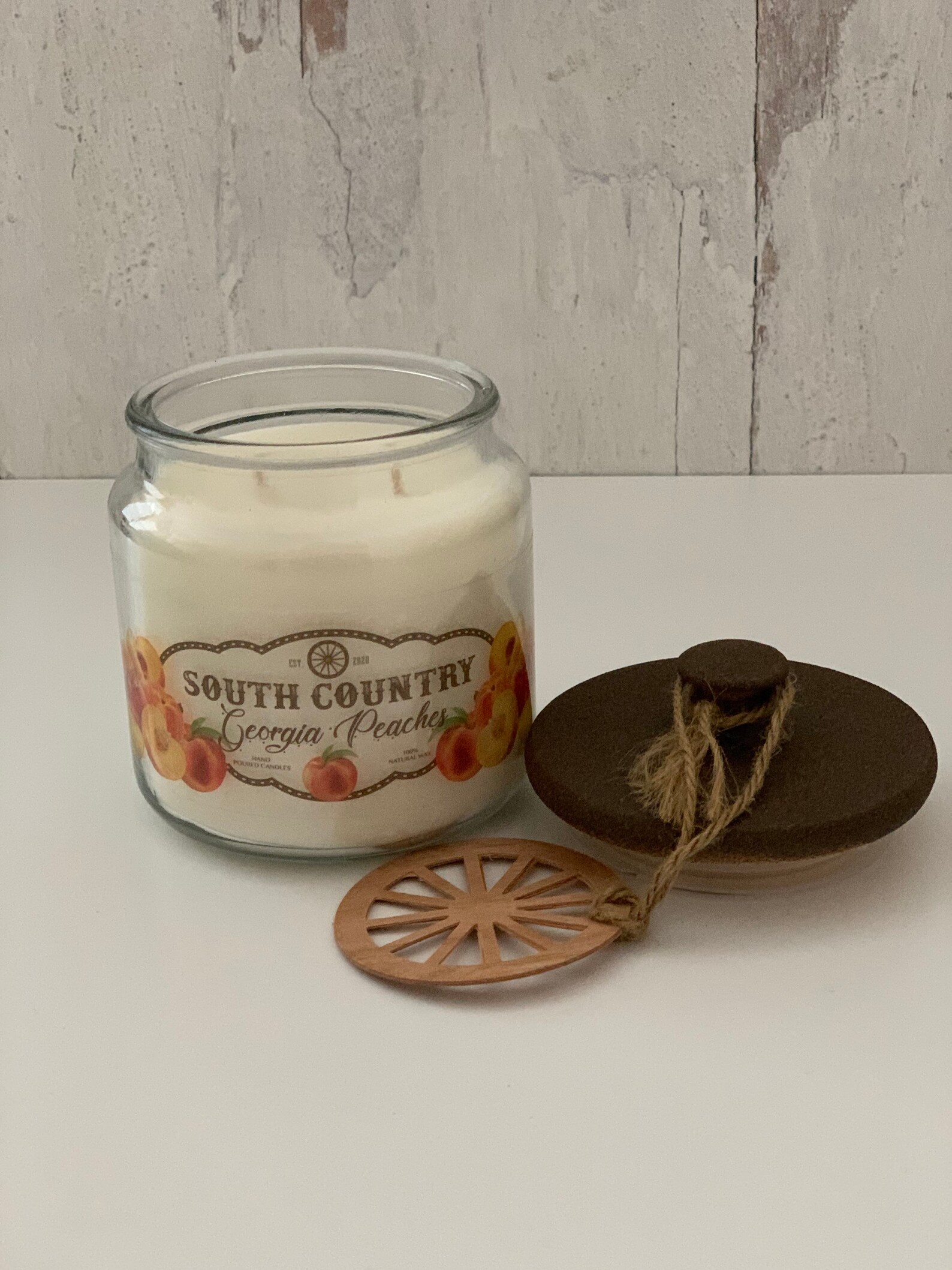 Peaches Double Wicked Candle l Hand poured l Coconut Etsy