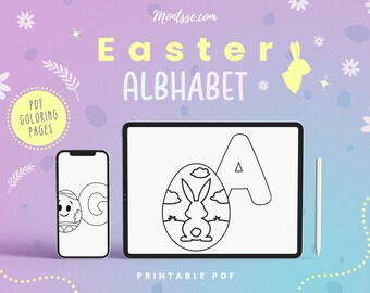 Easter | Easter Alphabet | Coloring Pages | Alphabet | Easter Alphabet