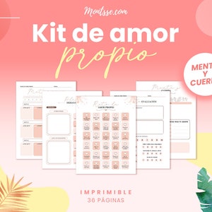 Planner de amor propio y cuidado personal, Kit de amor propio