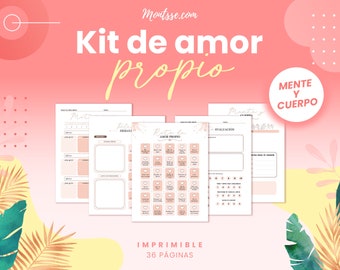 Planner de amor propio y cuidado personal, Kit de amor propio