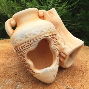 Ancient Style ceramic aquarium amphora with ceramic aquarium driftwood, Aquarium plant holder, Driftwood branch, Fish tank accessories
