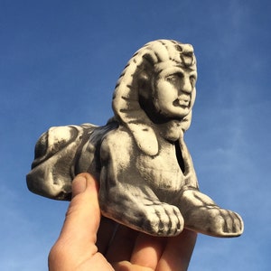 Ceramic Sphinx sculpture for aquarium, fish cave - aquarium decoration