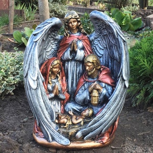 Presepe Scultura natalizia in gesso: il miglior regalo di Natale per la mamma, regali per il papà. Ottima decorazione natalizia per la casa