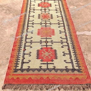 Handmade Kilim Jute Rug, 10x10 ft Custom Multicolor Jute Rug, Turkish Wool Rug, Indoor Wool Jute Rug, Indian Dhurrie Rug, Office Decor Rug