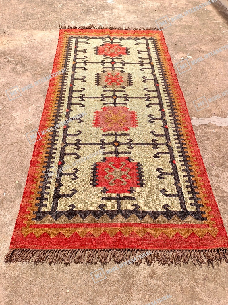 Handmade Kilim Jute Rug, 10x10 ft Custom Multicolor Jute Rug, Turkish Wool Rug, Indoor Wool Jute Rug, Indian Dhurrie Rug, Office Decor Rug