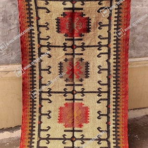 Handmade Kilim Jute Rug, 10x10 ft Custom Multicolor Jute Rug, Turkish Wool Rug, Indoor Wool Jute Rug, Indian Dhurrie Rug, Office Decor Rug