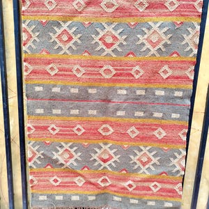 Indian Wool and Jute Rug Handmade,Handmade Large Kilim Rug, Handwoven, Kilim Dhurrie Rug, Motifs, Oriental, Traditional , Geometric, Turkish