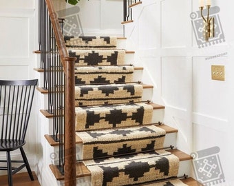 Corredor de yute natural, Corredor de escalera Self Fit Stair Runner, Corredor de yute de cáñamo, Corredor de yute de tamaño personalizado, Corredor de yute ecológico