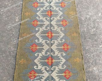 5 x 8, 6 x 9, 8 x 10, 9 x 12ft handgeweven donkerbruin en rood jute kilim tapijt-handgemaakte kilim tapijten-kilim tapijt babykamer-vintage Turks kelim tapijt