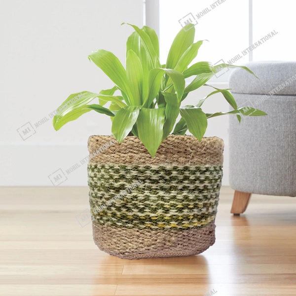 Jute Planter, Personalised Flower Pot, Personalized Plant Pot, Gardening Gift for Plant Lover, Unique Birthday Present for Women, Dorm plant