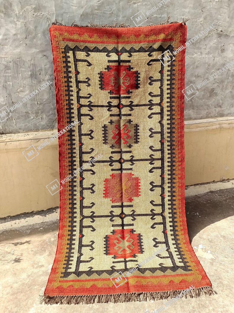 Handmade Kilim Jute Rug, 10x10 ft Custom Multicolor Jute Rug, Turkish Wool Rug, Indoor Wool Jute Rug, Indian Dhurrie Rug, Office Decor Rug