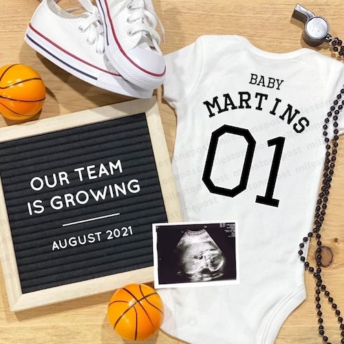 BASKETBALL Baby Pregnancy Announcement for Social Media Etsy Canada