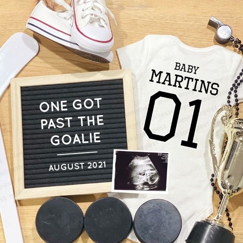 HOCKEY Baby Pregnancy Announcement for Social Media Digital Etsy