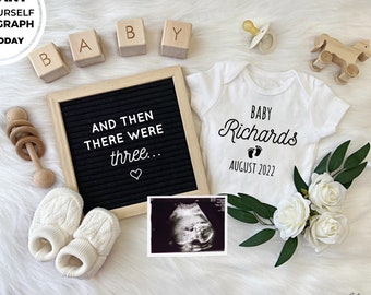 Editable - Edit Yourself Neutral Letterboard Pregnancy Announcement - Social Media Post Baby Announcement, DIY Digital File Instant Download