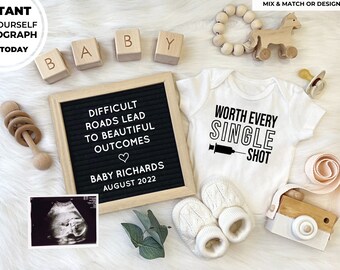 Editable - Edit Yourself IVF Letterboard Pregnancy Announcement - Social Media Post Baby Announcement, DIY Digital File Instant Download