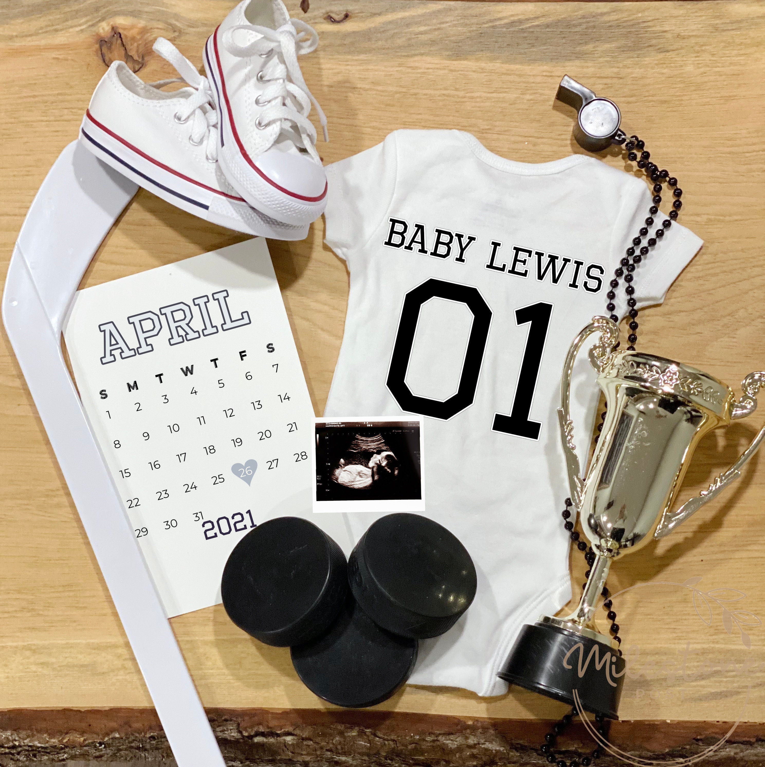 Hockey Pregnancy Announcement Social Media Post Baby Etsy España