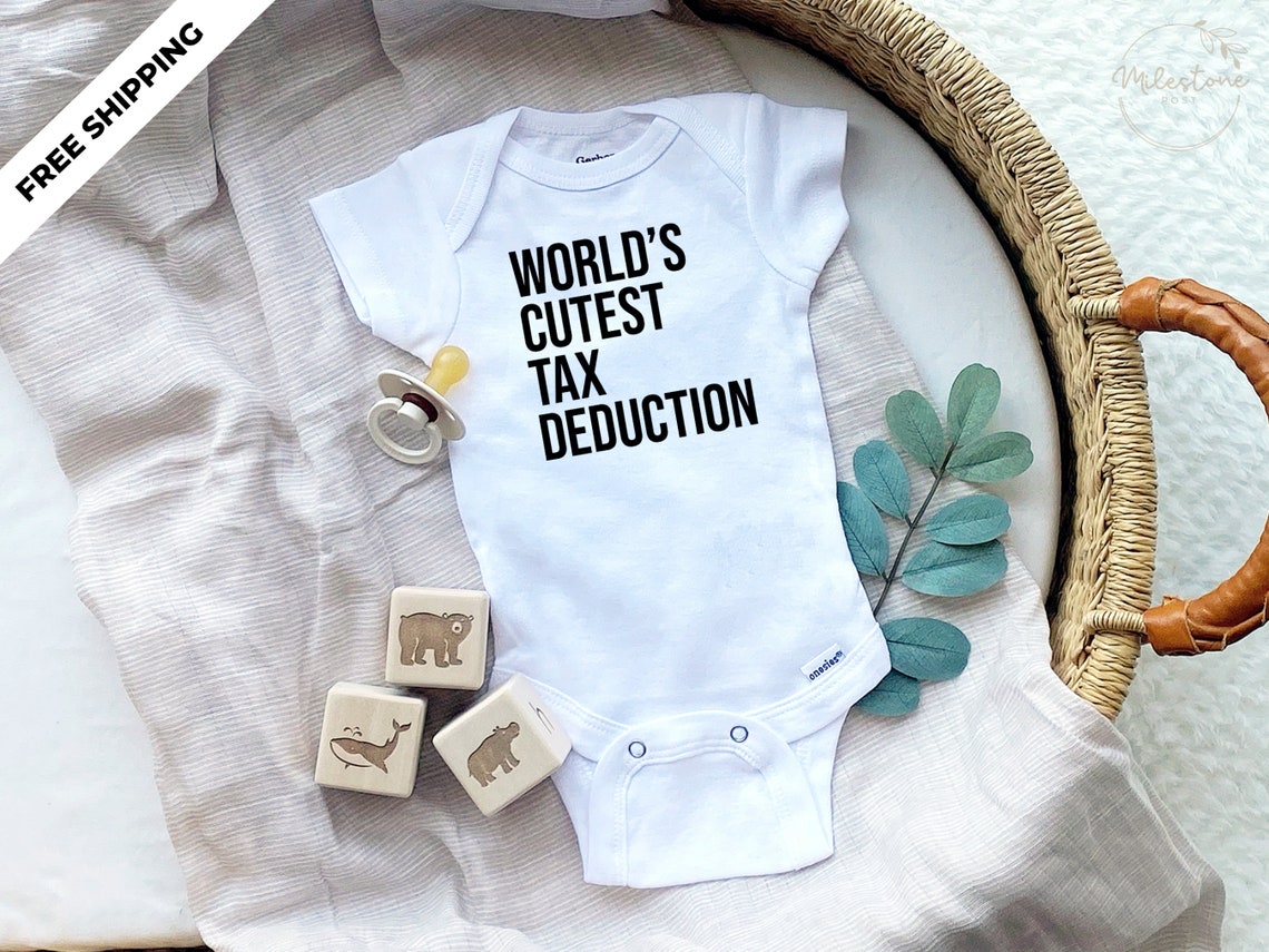 World's Cutest Tax Deduction Baby Onesie® Funny Baby Etsy