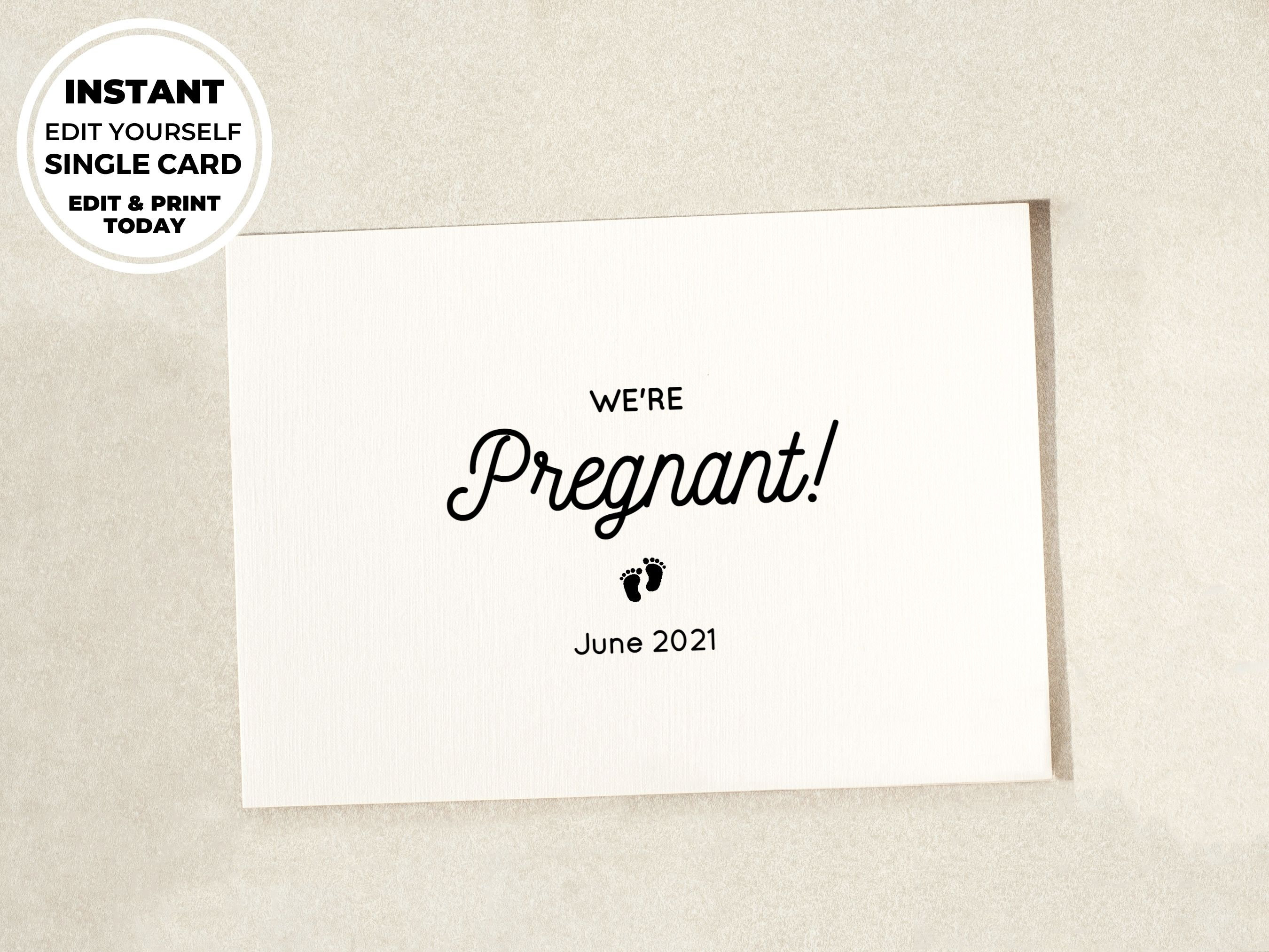 Editable Edit Yourself We're Pregnant Tell Family | Etsy Canada