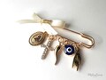 Protection Pin, Newborn baby gift, Baptism Keepsake pin, Brooch, Religious gift, Baby Gift, Pregnancy Pin, Charms, Eye, Initials. etc. product logo