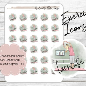 Functional Planner Sticker Icons / Exercise / Fitness / Erin Condren